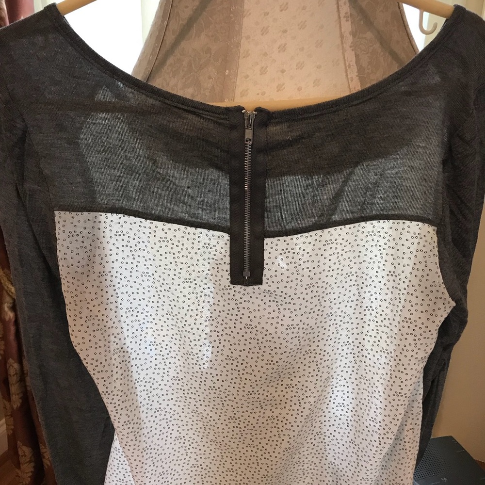 Blouse, combination material - Picture 3 of 4